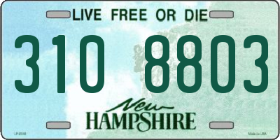 NH license plate 3108803