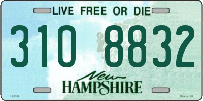 NH license plate 3108832