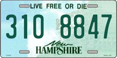 NH license plate 3108847