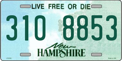 NH license plate 3108853