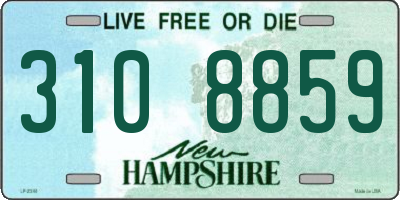 NH license plate 3108859