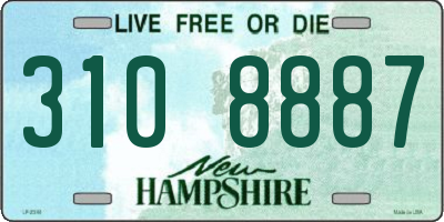 NH license plate 3108887