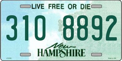 NH license plate 3108892