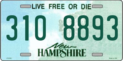 NH license plate 3108893