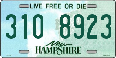 NH license plate 3108923