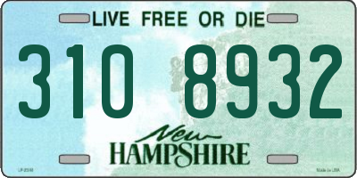 NH license plate 3108932
