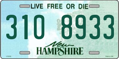 NH license plate 3108933
