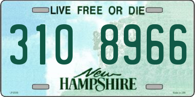 NH license plate 3108966