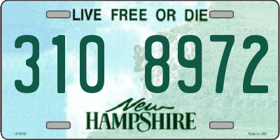 NH license plate 3108972