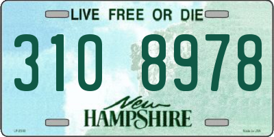 NH license plate 3108978