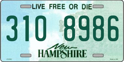 NH license plate 3108986