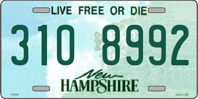 NH license plate 3108992