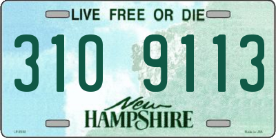 NH license plate 3109113