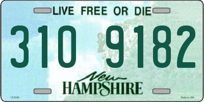 NH license plate 3109182