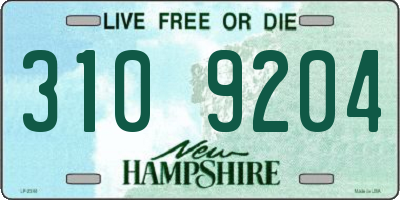 NH license plate 3109204