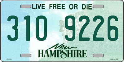 NH license plate 3109226