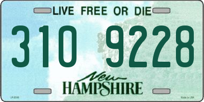 NH license plate 3109228