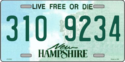 NH license plate 3109234