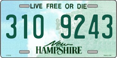 NH license plate 3109243