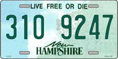 NH license plate 3109247