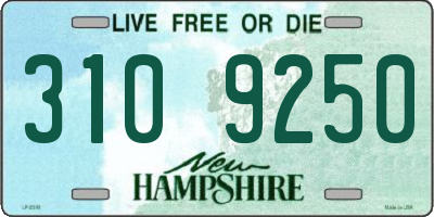 NH license plate 3109250