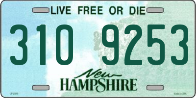 NH license plate 3109253