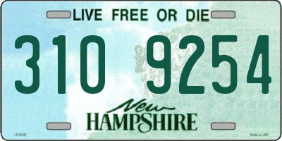 NH license plate 3109254