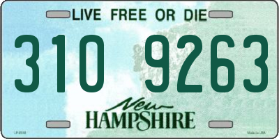 NH license plate 3109263
