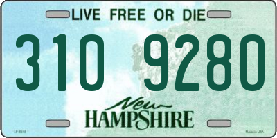 NH license plate 3109280
