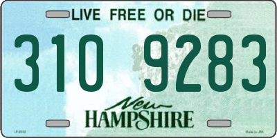 NH license plate 3109283