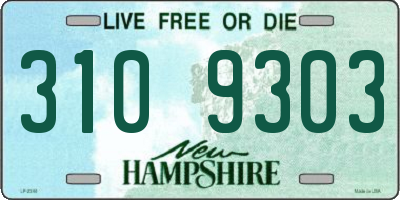 NH license plate 3109303