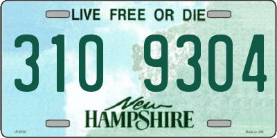 NH license plate 3109304