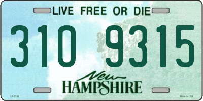 NH license plate 3109315