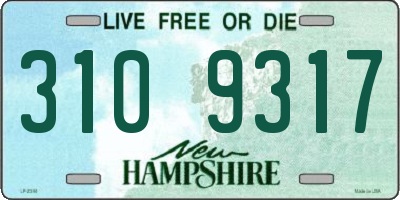 NH license plate 3109317