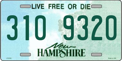 NH license plate 3109320