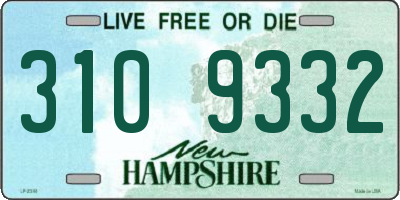 NH license plate 3109332