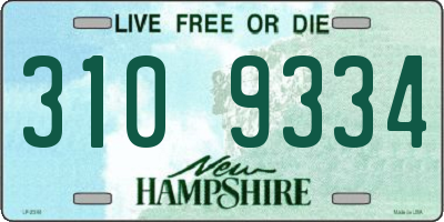 NH license plate 3109334