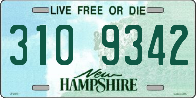 NH license plate 3109342