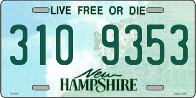 NH license plate 3109353