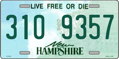 NH license plate 3109357