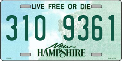 NH license plate 3109361