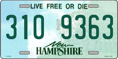NH license plate 3109363