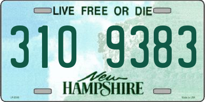 NH license plate 3109383