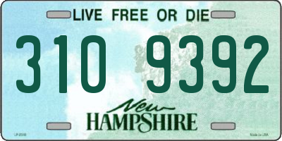 NH license plate 3109392