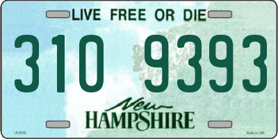 NH license plate 3109393