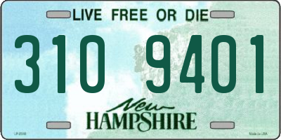 NH license plate 3109401
