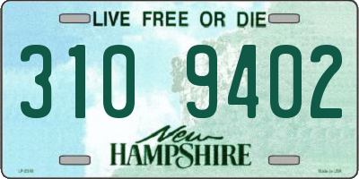NH license plate 3109402