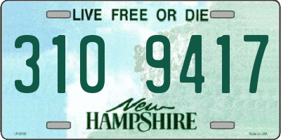 NH license plate 3109417