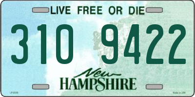 NH license plate 3109422