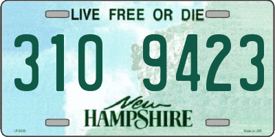 NH license plate 3109423